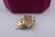 Load image into Gallery viewer, Vintage 1950s 14k Gold Movable Mechanical 3D Cuckoo Clock Charm