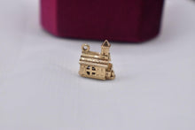 Load image into Gallery viewer, Vintage 1950s 14k Yellow Gold Animated Wedding Chapel Charm With Bride & Groom Inside