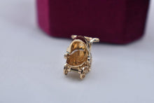 Load image into Gallery viewer, Vintage 14k Gold Movable Animated Baby Carriage Charm