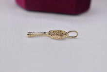 Load image into Gallery viewer, Vintage 14K Yellow Gold Tennis Racket Charm