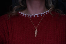 Load image into Gallery viewer, Vintage 14K Yellow Gold Artisan Cross Necklace