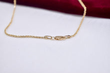 Load image into Gallery viewer, Vintage 14K Yellow Gold Solitaire Diamond Bezel Necklace