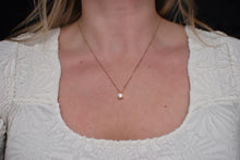 Load image into Gallery viewer, Vintage 14K Yellow Gold 0.50cts Solitaire Round Shape Diamond Necklace