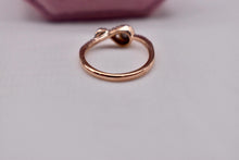 Load image into Gallery viewer, 10K Rose Gold Interwoven Twisted Diamond Ring