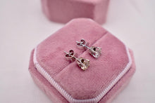 Load image into Gallery viewer, 14K White Gold Round Diamond Push Back Stud Earrings 0.95cts