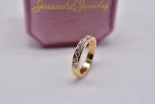 Load image into Gallery viewer, Vintage 18K Yellow Gold Channel Set 0.88cts Diamond Wedding Band
