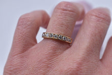 Load image into Gallery viewer, Vintage 18K Yellow Gold Channel Set 0.88cts Diamond Wedding Band