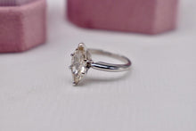 Load image into Gallery viewer, 14 Karat White Gold Vintage 1.25cts Marquise Solitaire Diamond Ring