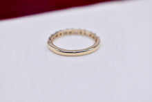 Load image into Gallery viewer, 14K Yellow Gold Vintage Baguette and Round Diamond Bar Channel Band