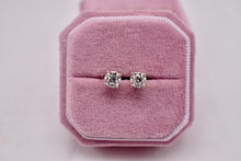 Load image into Gallery viewer, 18K White Gold Round Natural Diamond Screw Back Stud Earrings 1.28cts