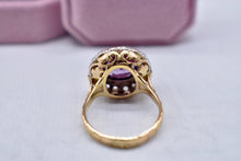Load image into Gallery viewer, Remake Victorian 18K Yellow Gold & Platinum Halo Old Rose Cut Diamond and Alexandrite Ring