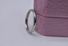 Load image into Gallery viewer, Beautiful 18K White Gold Vintage Hand Engraved Art Deco Wedding Band