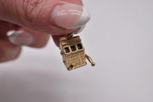 Load image into Gallery viewer, 14K Yellow Gold Animated Slot Machine Vintage Charm or Pendant