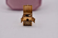 Load image into Gallery viewer, 14K Yellow Gold Animated Large Record Player Vintage Charm or Pendant