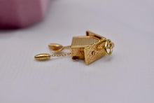 Load image into Gallery viewer, Vintage 18k Gold Animated 3D Cuckoo Clock Charm