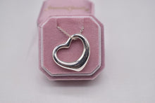 Load image into Gallery viewer, Preloved Vintage TCO Genuine Elsa Peretti Open Heart Necklace Sterling Silver