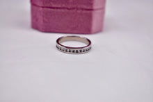 Load image into Gallery viewer, Vintage 14K White Gold Diamond Channel Set Wedding Band 0.30cts