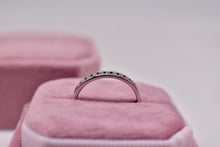 Load image into Gallery viewer, Vintage 14K White Gold Diamond Channel Set Wedding Band 0.30cts