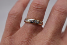Load image into Gallery viewer, Vintage 14K Yellow Gold Channel Set 0.50cts Diamond Wedding Band