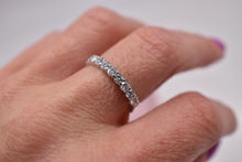 Load image into Gallery viewer, 14K White Gold Vintage 0.75cts Eleven Stone Diamond Anniversary Band