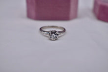 Load image into Gallery viewer, Art Deco 14K White Gold Diamond Illusion Engagement Ring 0.45cts