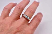 Load image into Gallery viewer, Victorian 14K Yellow Gold Three Stone Opal Ring