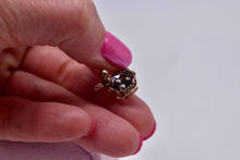 Load image into Gallery viewer, 18K Yellow Gold Vintage Handmade Wire Bird Nest Charm With Bird & Eggs