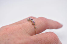 Load image into Gallery viewer, Vintage 10K Yellow Gold Vintage Dainty Ruby & Diamond Band