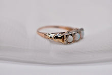 Load image into Gallery viewer, Victorian 14K Yellow Gold Three Stone Opal Ring