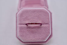 Load image into Gallery viewer, Vintage Art Deco Platinum Square Cut Channel Set Ruby Eternity Band