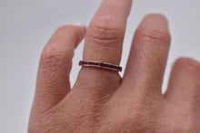 Load image into Gallery viewer, Vintage Art Deco Platinum Square Cut Channel Set Ruby Eternity Band