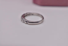 Load image into Gallery viewer, 14K White Gold Unique Round & Baguette Bar Channel Natural 0.36cts Diamond Band