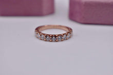 Load image into Gallery viewer, Vintage 14K Rose Gold 1.00cts Natural Diamond Wedding Band