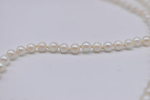 Load image into Gallery viewer, Vintage 14K White Gold 18.5 Inch Graduated Fresh Water White High Quality Shell Pearl Necklace Strand