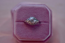 Load image into Gallery viewer, Vintage 18K White Gold Art Deco Octagonal Diamond Filagree Engagement Ring