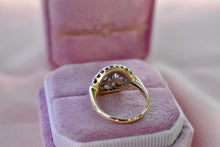 Load image into Gallery viewer, Antique Art Nouveau 14K Yellow Gold & Platinum Old European Cut Natural Diamond Ring