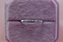 Load image into Gallery viewer, Vintage Art Deco 14K White Gold Single Cut Natural Diamond Channel Set Band