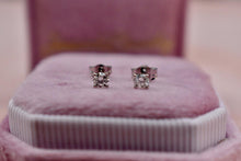 Load image into Gallery viewer, 14K White Gold Round Natural Diamond Push Back Stud Earrings 0.25cts