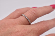 Load image into Gallery viewer, Vintage Art Deco Platinum Natural Diamond Channel Set Eternity Band
