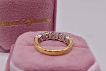 Load image into Gallery viewer, 18K Yellow Gold & Platinum Vintage 1.50cts Five Stone Natural Diamond Anniversary Band