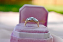 Load image into Gallery viewer, Antique Art Nouveau 14K Yellow Gold & Platinum Old European Cut Natural Diamond Ring