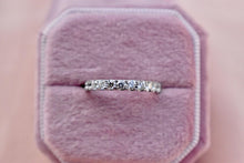 Load image into Gallery viewer, 14K White Gold Vintage 0.90cts Natural Diamond Anniversary Band