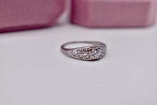 Load image into Gallery viewer, Vintage Platinum Art Deco Filigree Square Shape Old European Cut Diamond Ring