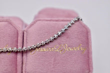 Load image into Gallery viewer, 10K White Gold Vintage Round 1.00cts Natural Diamond Illusion Style Tennis Bracelet
