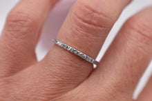 Load image into Gallery viewer, Vintage Art Deco Platinum Natural Diamond Channel Set Eternity Band