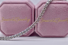 Load image into Gallery viewer, 14K White Gold Vintage Round 2.50cts Natural Diamond Tennis Bracelet