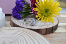 Load image into Gallery viewer, Pear Halo Diamond Engagement Ring 14K White Gold