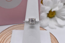 Load image into Gallery viewer, Princess Cut Diamond Halo Engagement Ring  1.00cts GSI1 14K White Gold