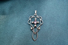Load image into Gallery viewer, 10K Rose Gold Victorian Amethyst and Pearl Charm/Pendant