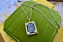 Load image into Gallery viewer, 14K Solid Yellow Gold Rare AA/A+ Grade Heavy Opalized Ammolite Fossil Necklace